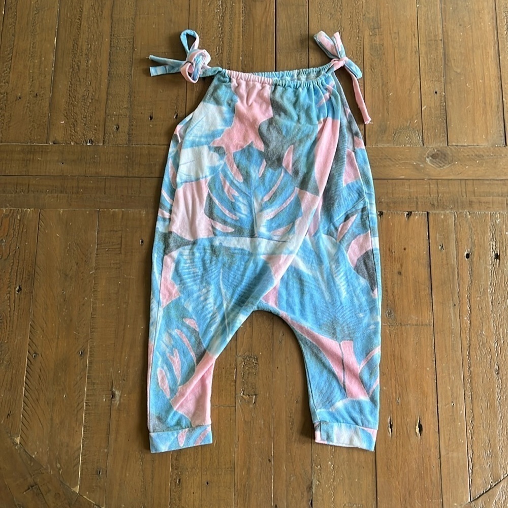 Sol Angeles palm print harem romper